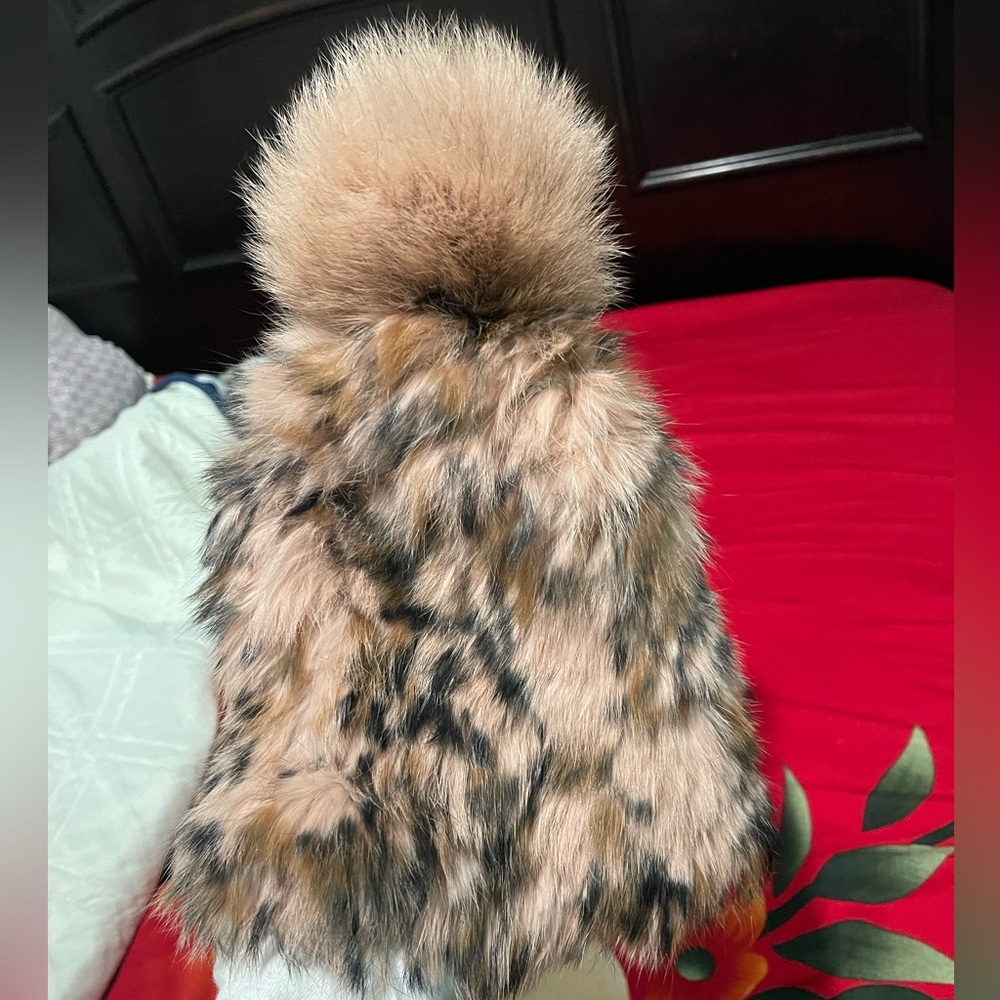 Winter fur beanie hat